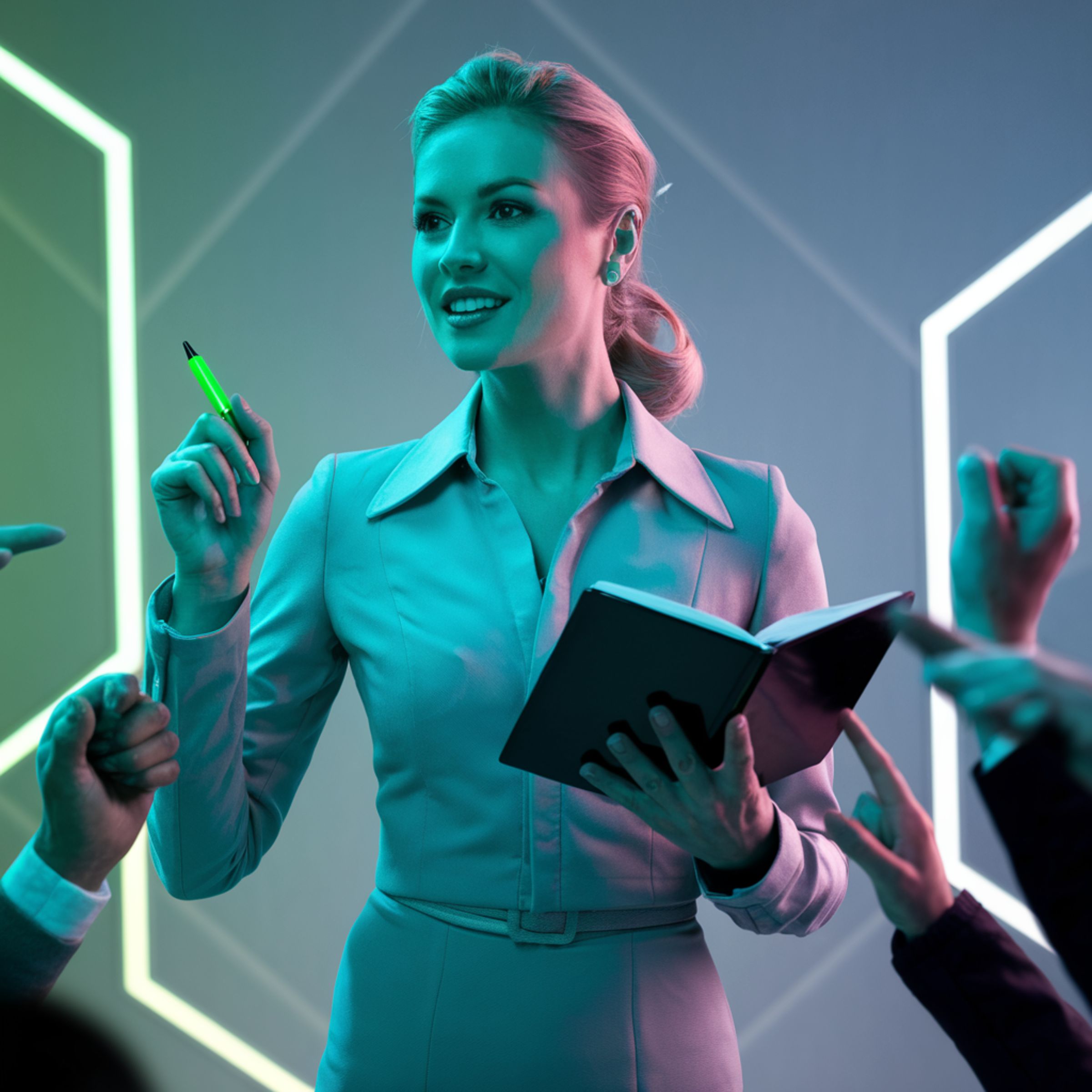 Business woman managing feature requests